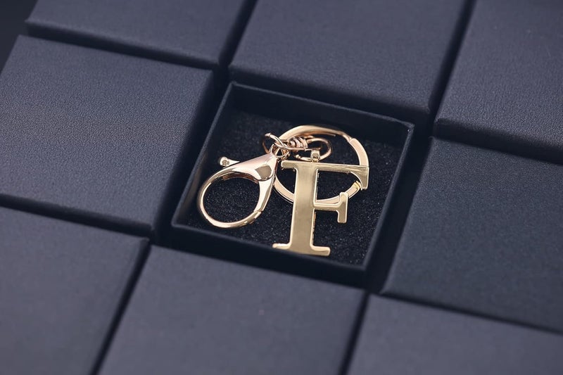 LAXPICOL Gold Letter A-Z Keychain for Women Bag Charms Purse Charms For Handbags Metal Alphabet Initial Letter Keychain - Image 5